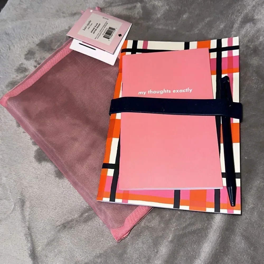Kate Spade Spring Plaid Jotter Pouch!
